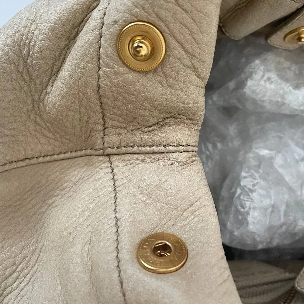PRADA Shoulder Bag Leather Beige Auth - Picture 14 of 16